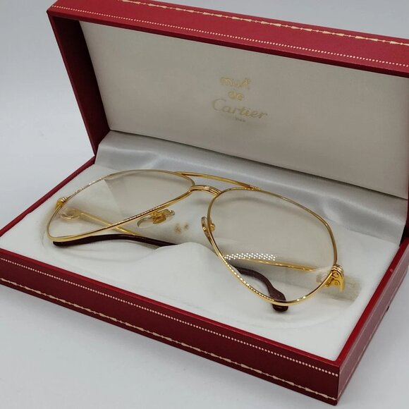 Cartier Sunglasses Women's Gold Bordeaux 500-071525 - Picture 9 of 9